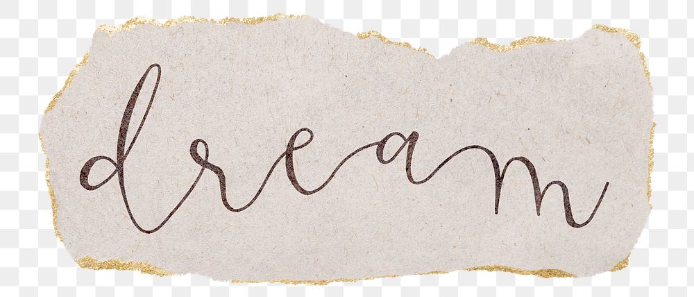 Dream png word sticker typography, transparent background