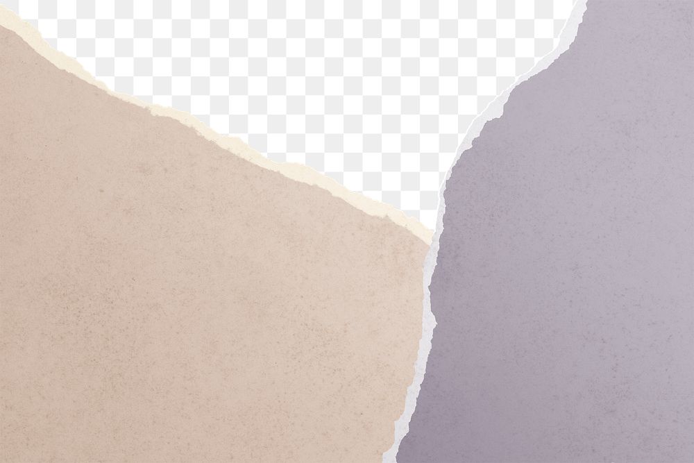 Aesthetic colors png border, torn paper design, transparent background