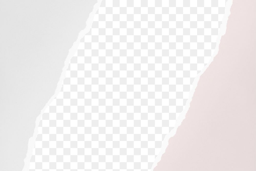 Light colors png border, torn paper design, transparent background