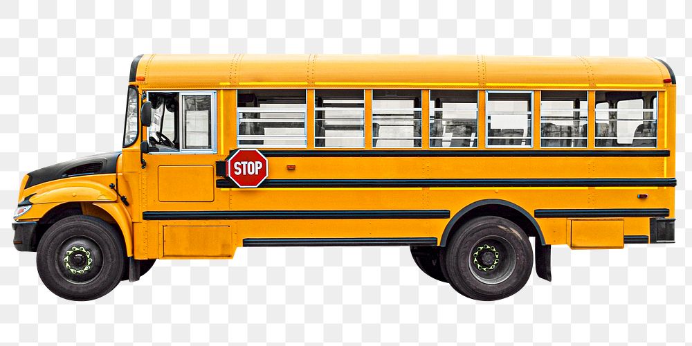 School bus png sticker, vehicle image on transparent background