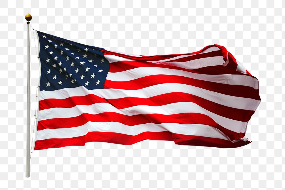 American flag png sticker, national symbol image on transparent background