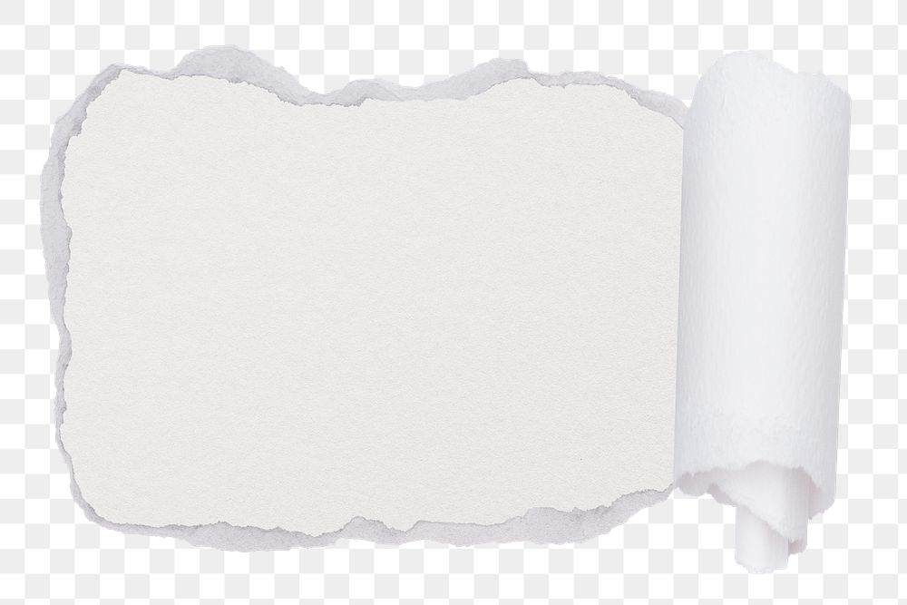 Torn paper png sticker, white design, transparent background