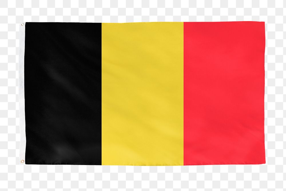 Belgium png flag, national symbol, transparent background