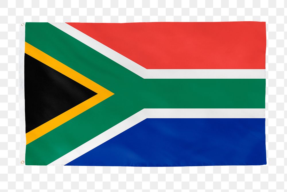 South African png flag, national symbol, transparent background