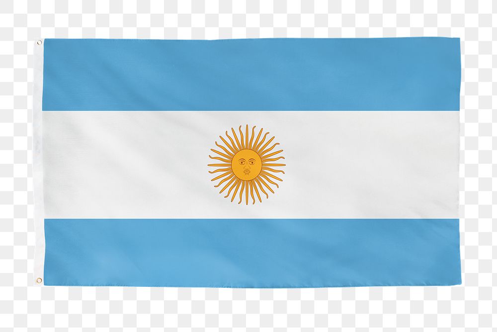 Argentina png flag, national symbol, transparent background