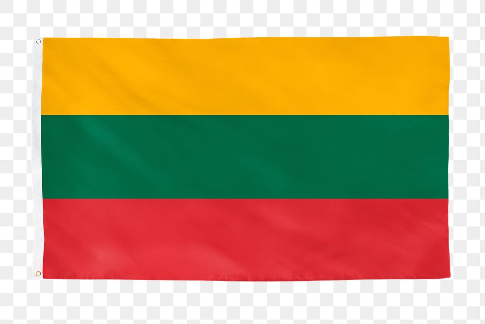 Lithuania png flag, national symbol, transparent background