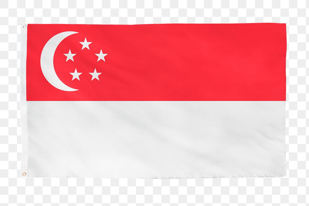 Singapore png flag, national symbol, transparent background