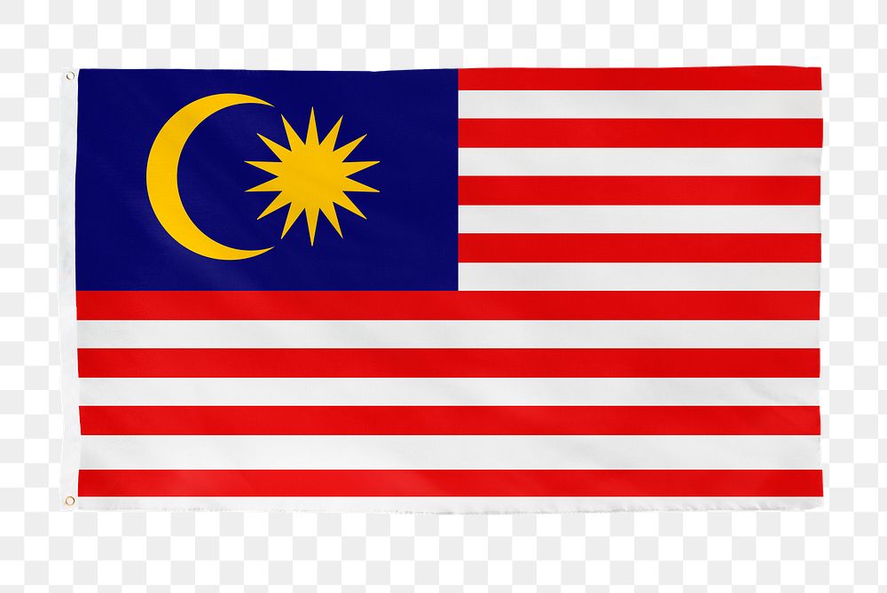 Malaysia png flag, national symbol, transparent background