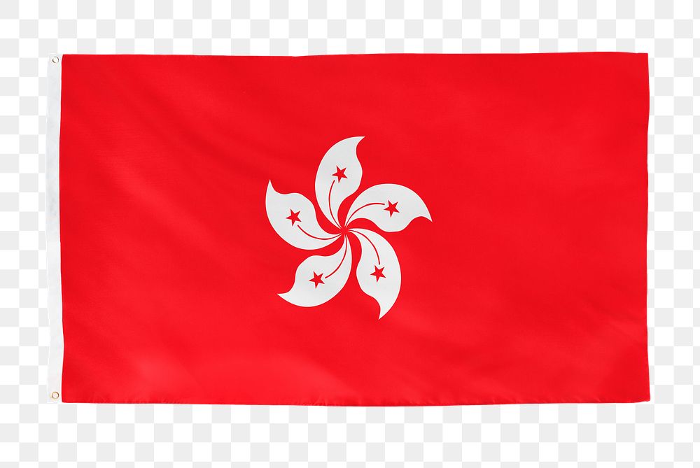 Hong Kong png flag, national symbol, transparent background