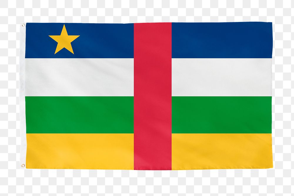 Central African Republic png flag, national symbol, transparent background