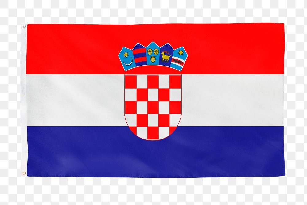 Croatia png flag, national symbol, transparent background