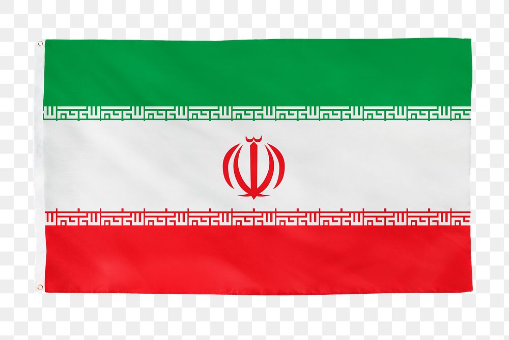 Persian png flag, national symbol, transparent background