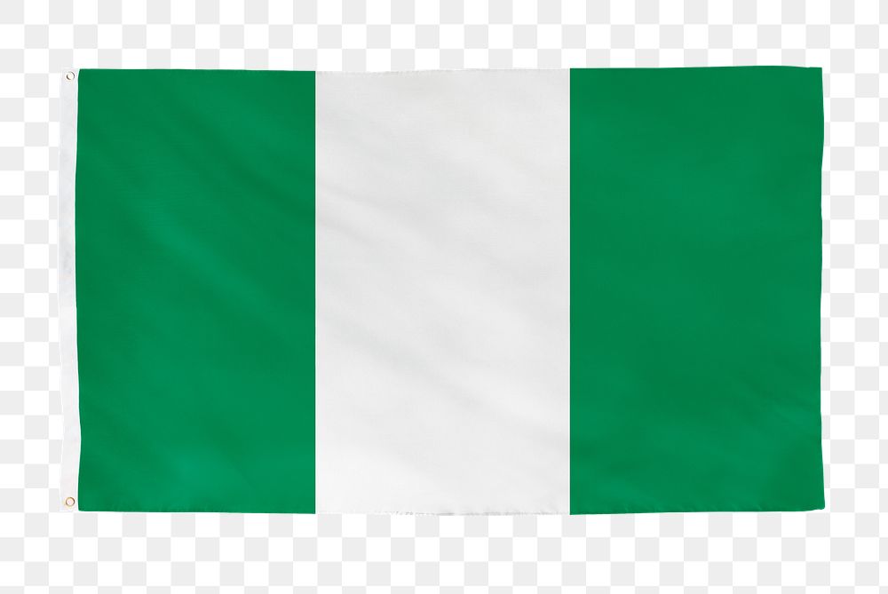 Nigerian png flag, national symbol, transparent background