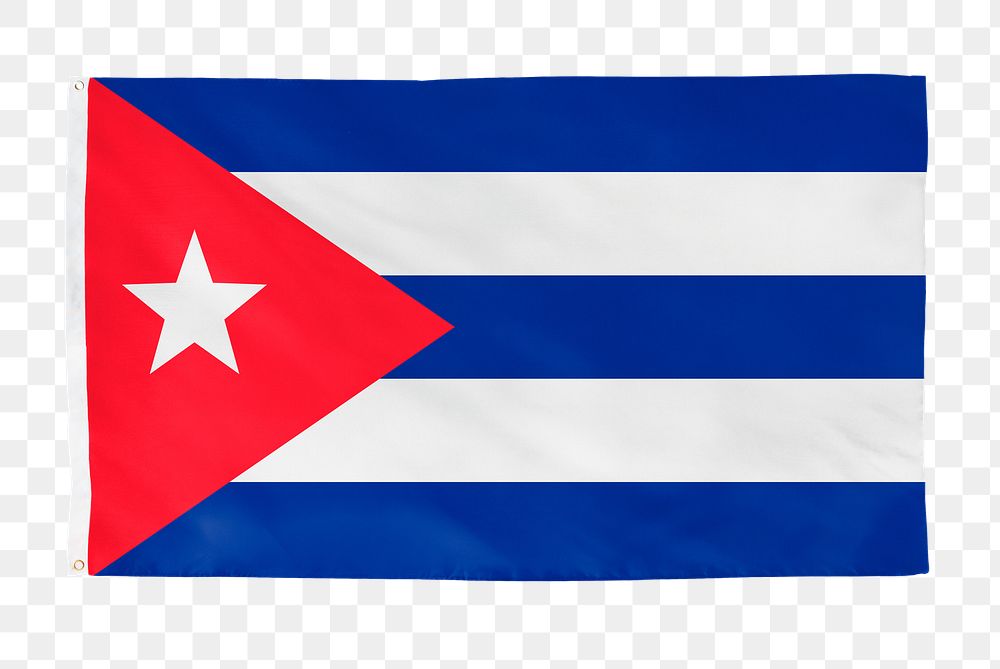 Cuban png flag, national symbol, transparent background