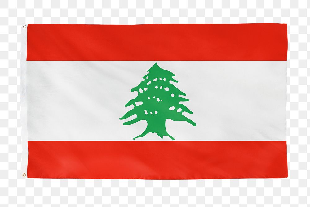 Lebanon png flag, national symbol, transparent background