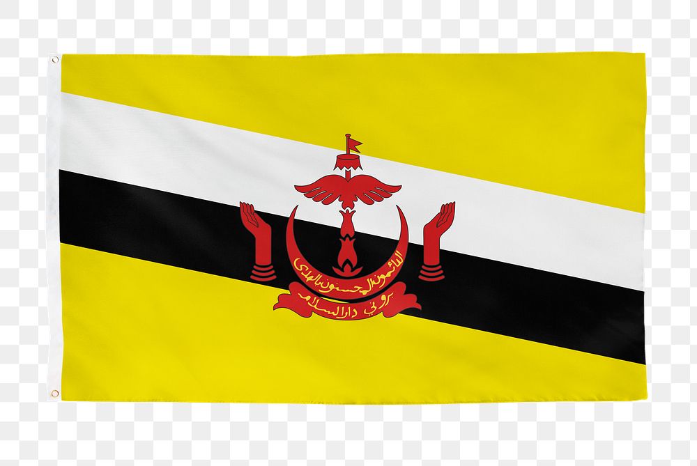 Brunei png flag, national symbol, transparent background