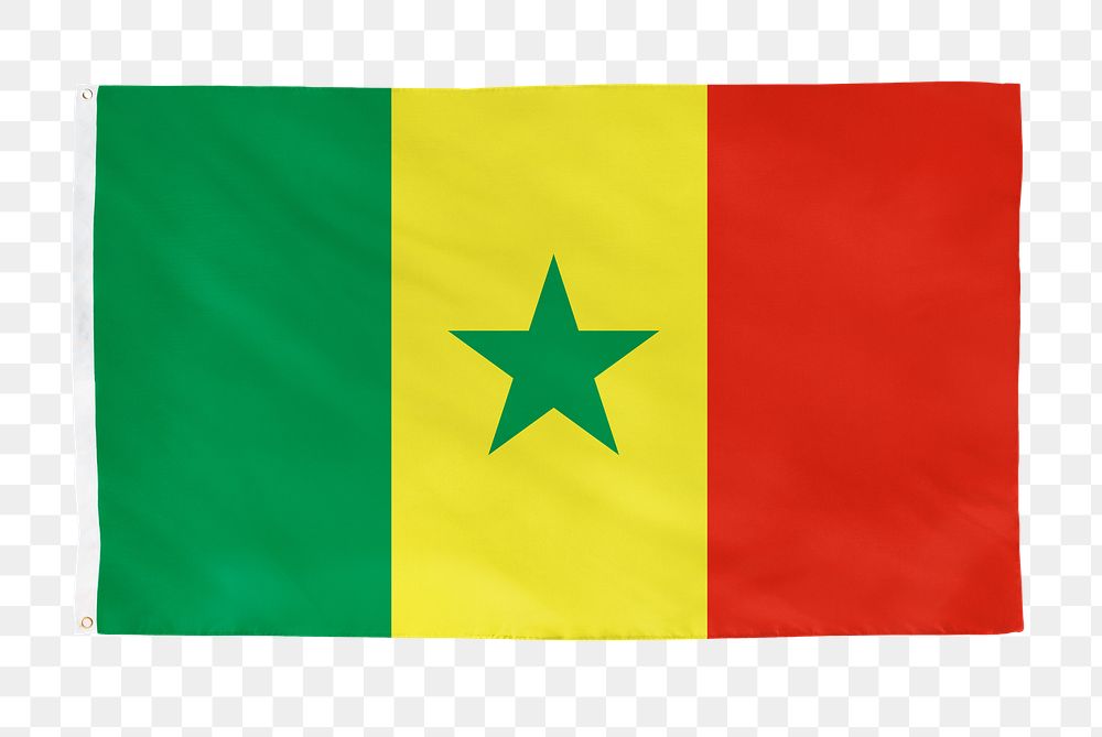 Senegal png flag, national symbol, transparent background