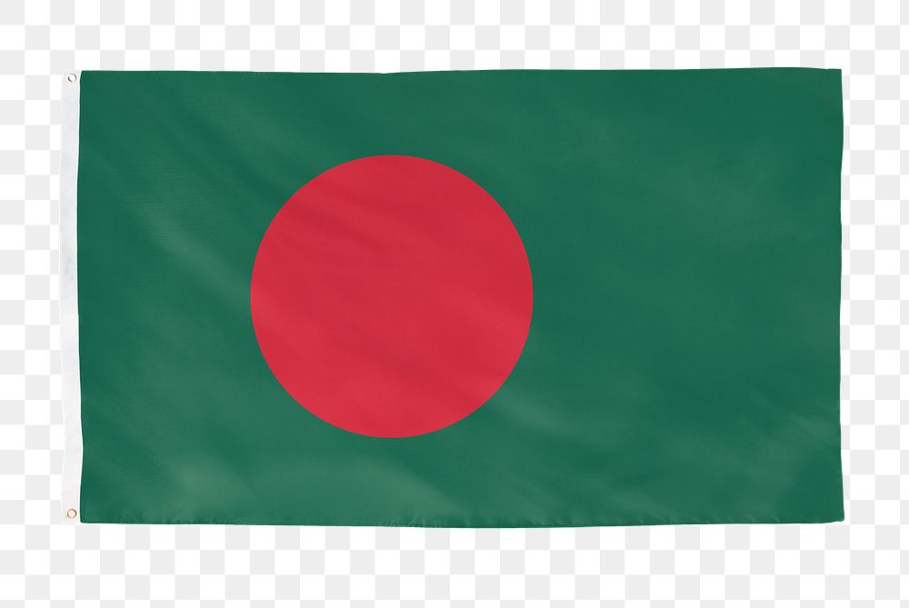 Bangladesh png flag, national symbol, transparent background