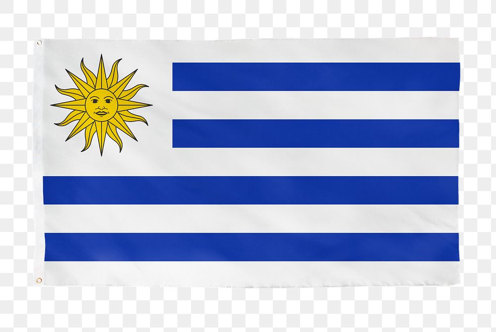 Uruguay png flag, national symbol, transparent background