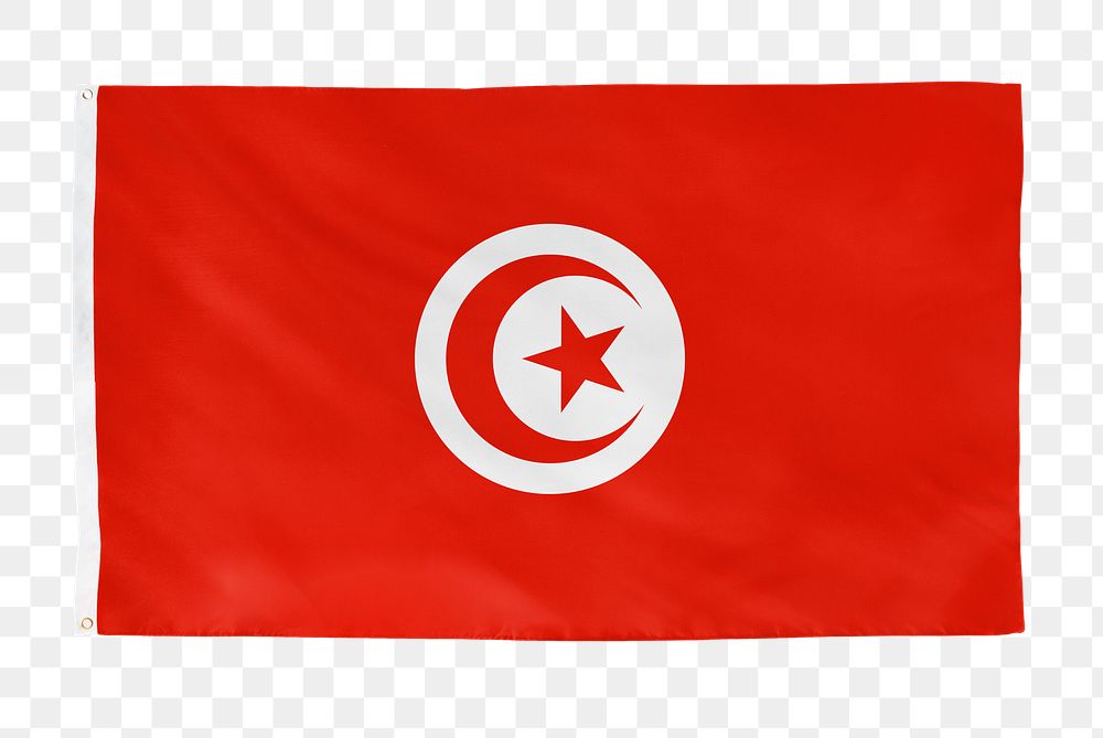Tunisia png flag, national symbol, transparent background