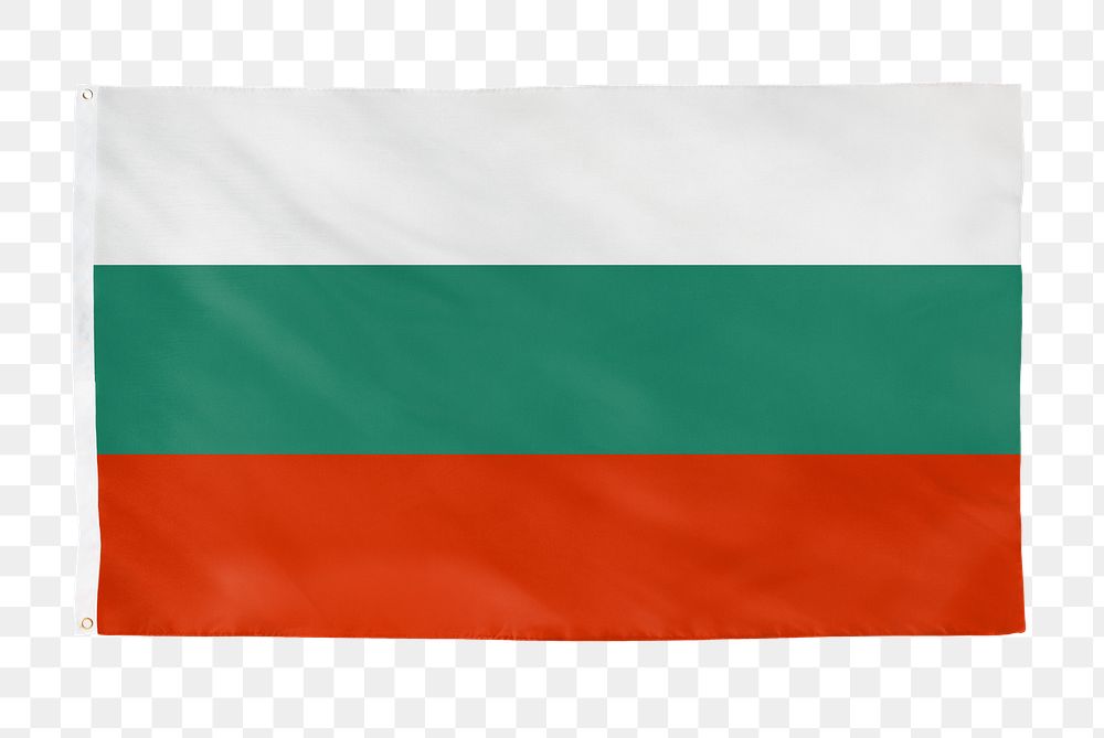 Bulgaria png flag, national symbol, transparent background