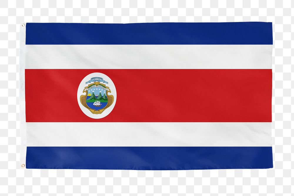 Costa Rica png flag, national symbol, transparent background