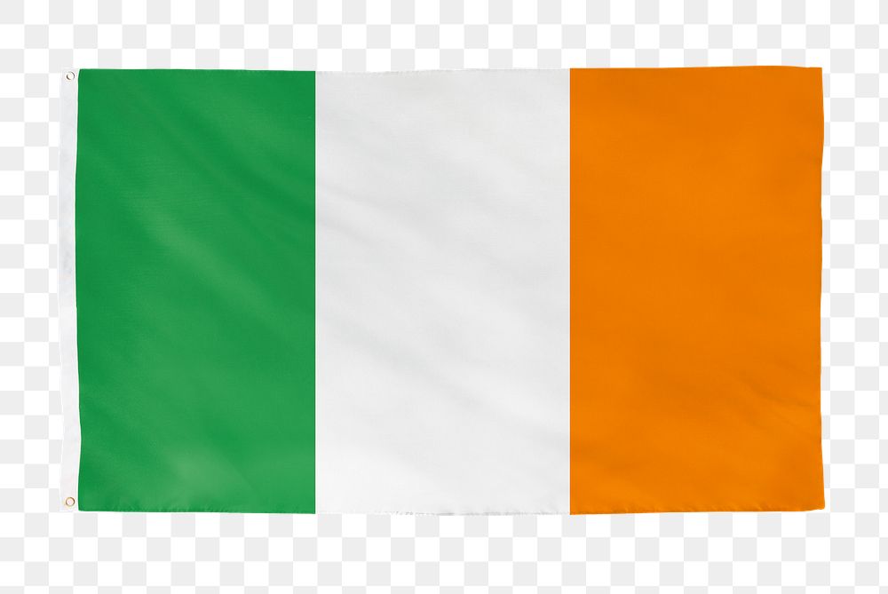 Irish png flag, national symbol, transparent background