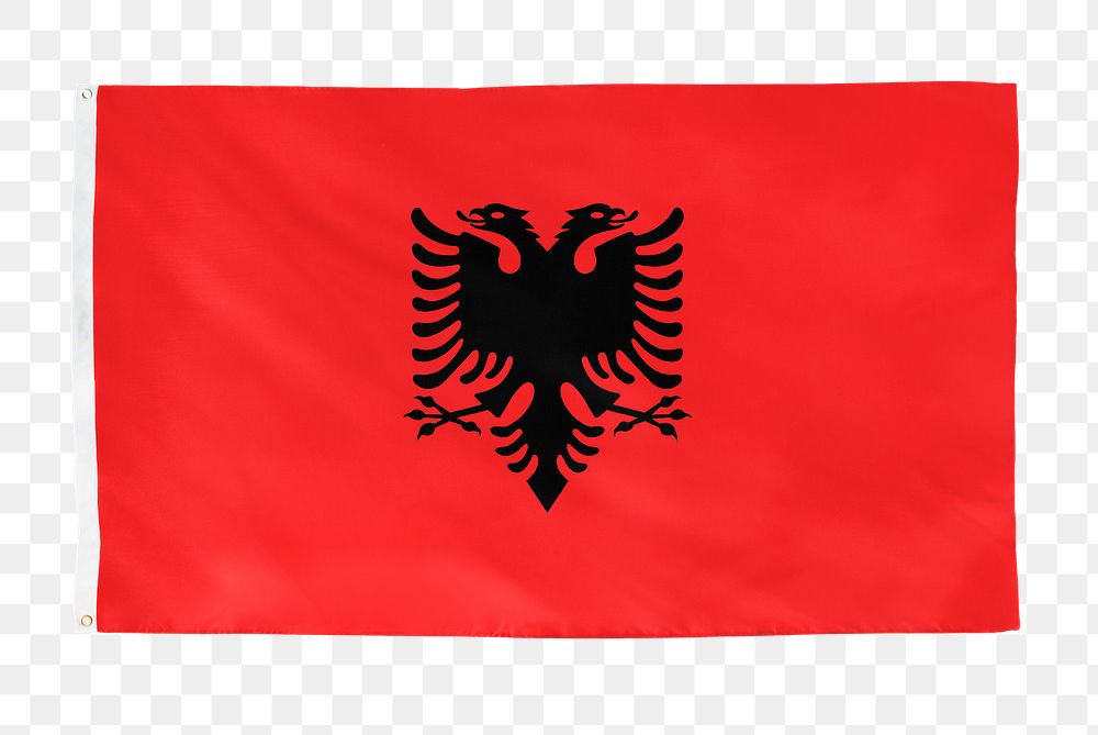 Albania png flag, national symbol, transparent background