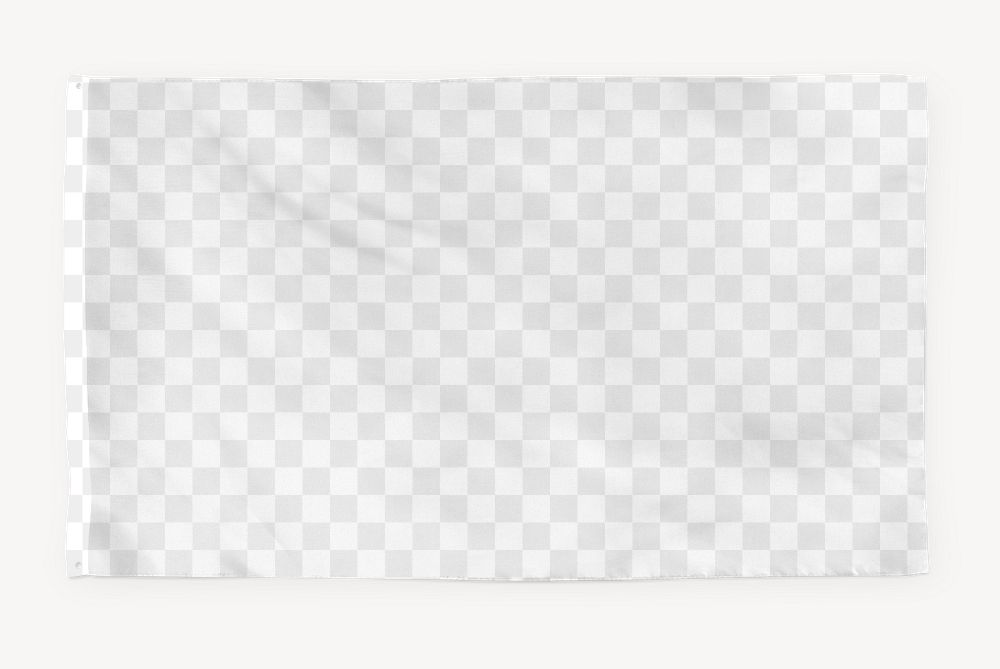 Blank png mockup flag, white background