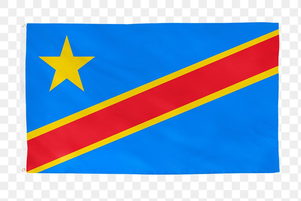 Congo png flag, national symbol, transparent background