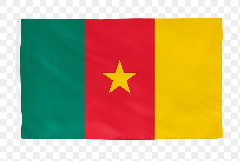 Cameroon png flag, national symbol, transparent background