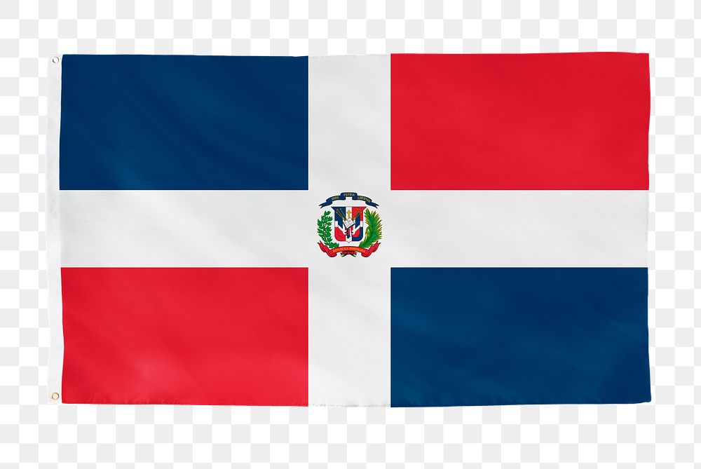 Dominican Republic png flag, national symbol, transparent background