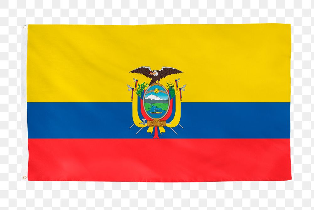 Ecuador png flag, national symbol, transparent background