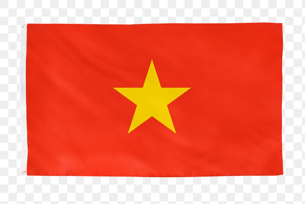 Vietnam png flag, national symbol, transparent background