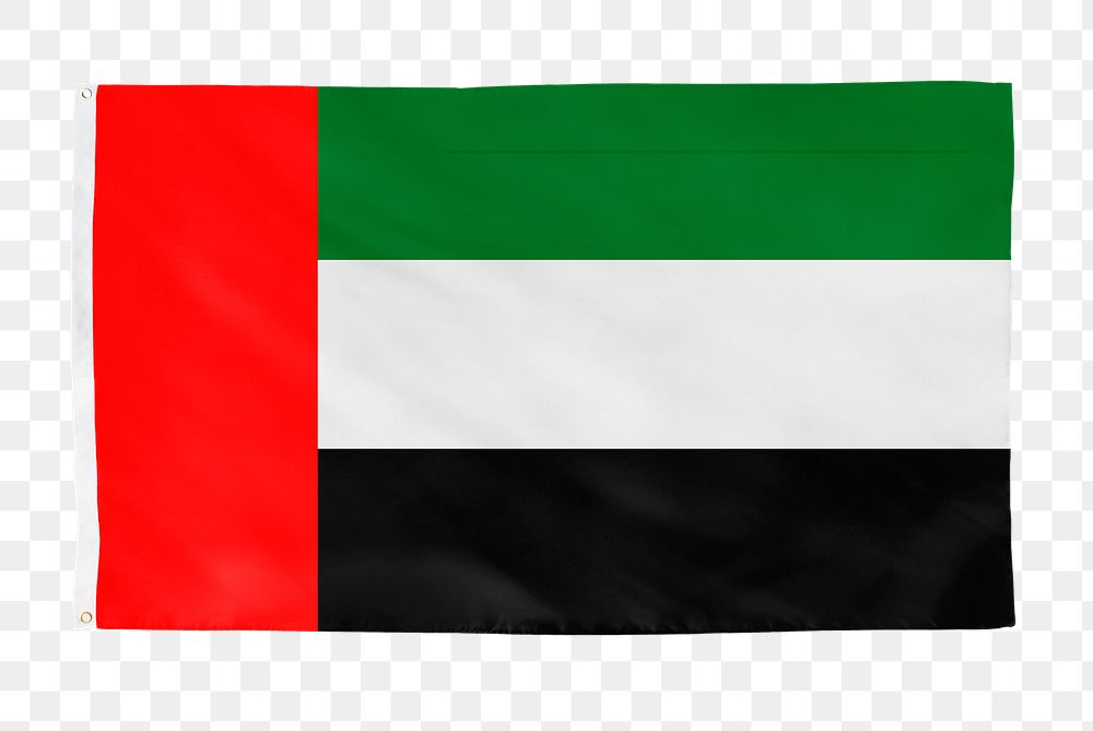 United Arab Emirates, UAE png flag, national symbol, transparent background