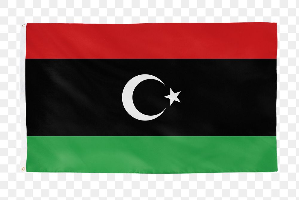 Libya png flag, national symbol, transparent background