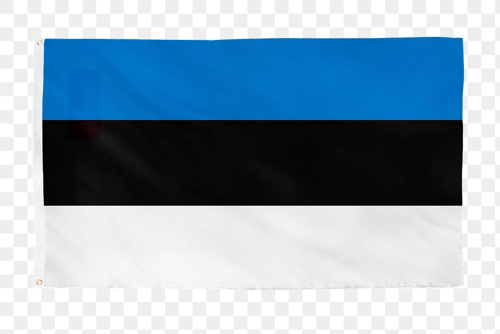 Estonia png flag, national symbol, transparent background