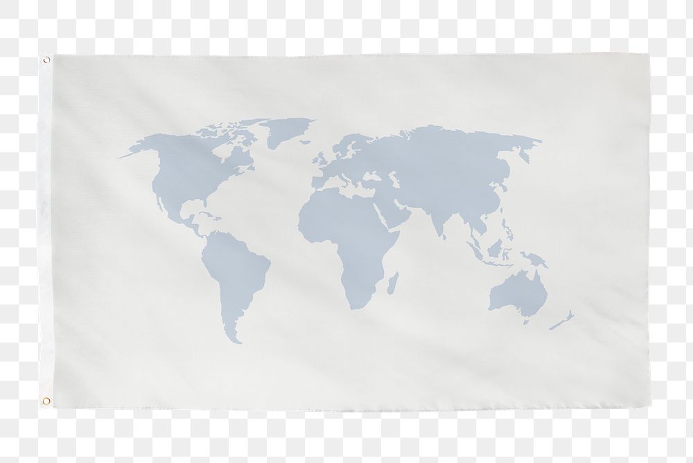 World map png flag sticker, transparent background