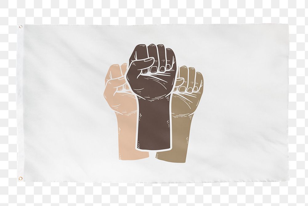 Png Black lives matter flag, transparent background