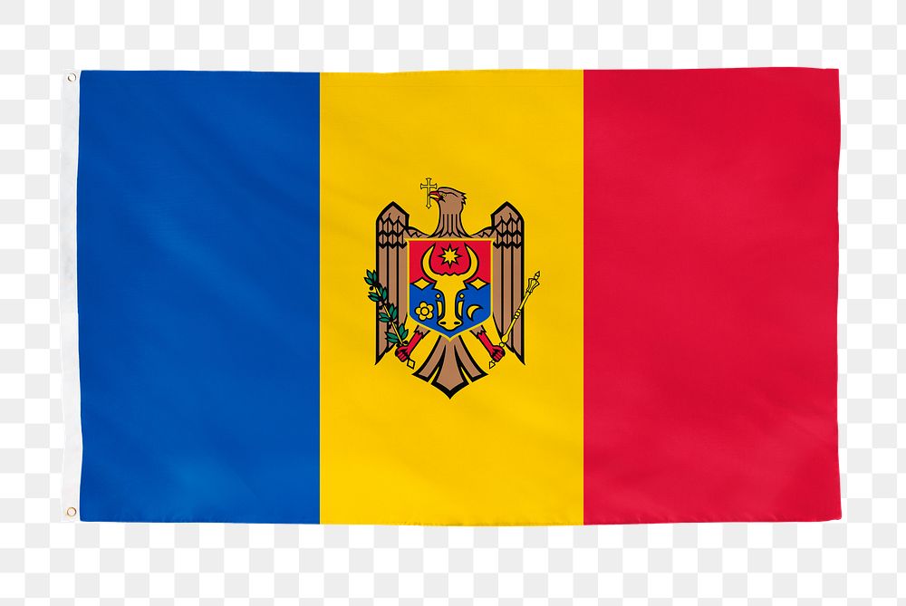 Moldova png flag, national symbol, transparent background