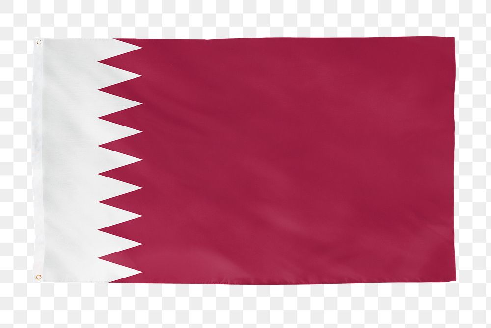 Qatar png flag, national symbol, transparent background
