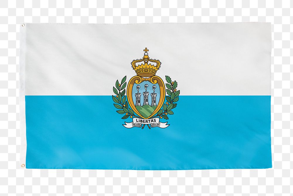 San Marino png flag, national symbol, transparent background