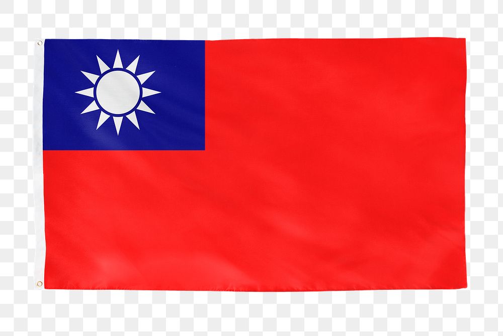 Taiwan png flag, national symbol, transparent background