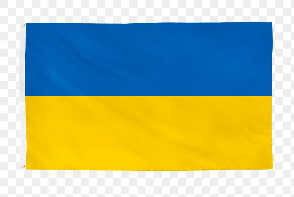 Ukraine png flag, national symbol, transparent background