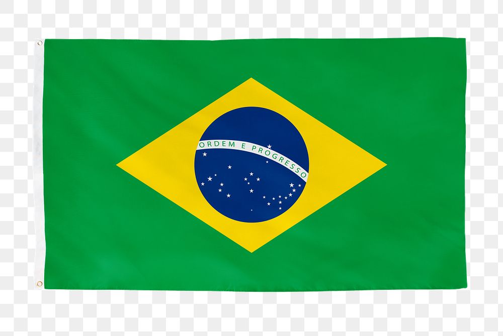 Brazil png flag, national symbol, transparent background
