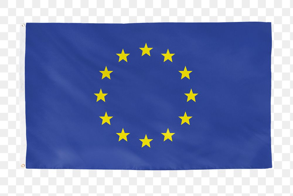 European union png flag, national symbol, transparent background