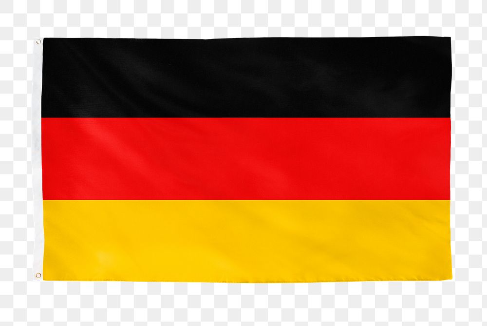 German png flag, national symbol, transparent background