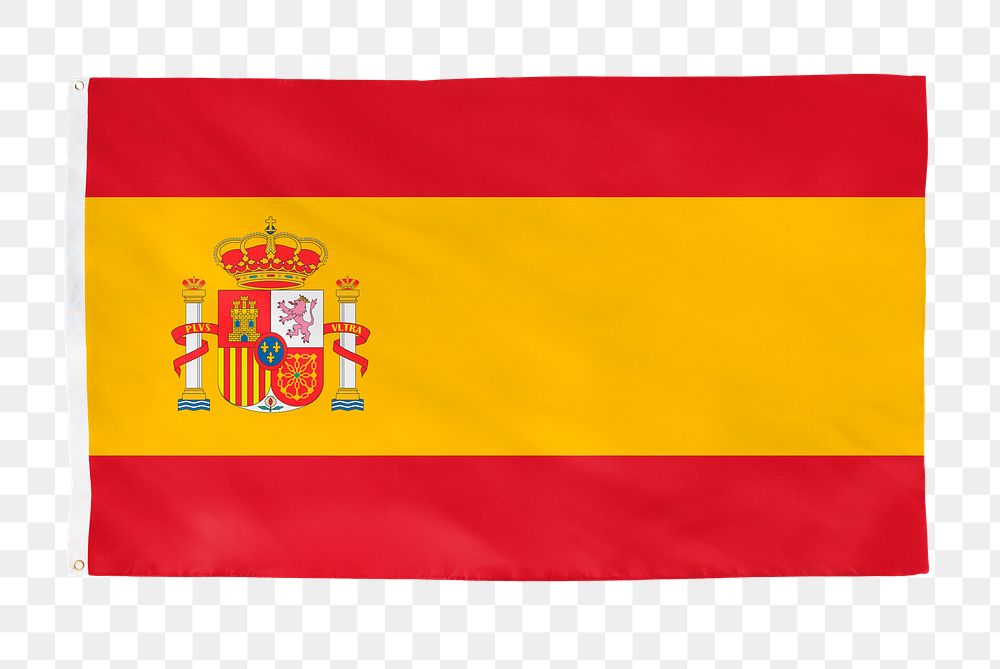 Spain png flag, national symbol, transparent background