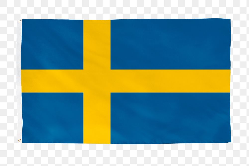 Sweden png flag, national symbol, transparent background