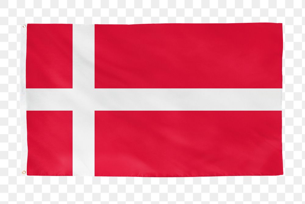 Denmark png flag, national symbol, transparent background